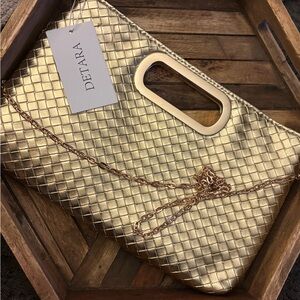 Gold Woven Clutch Bag ✨✨